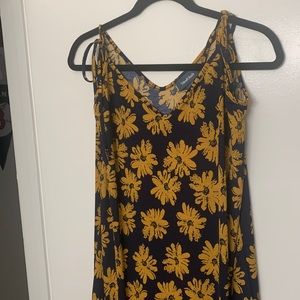 ModCloth Navy dress with yellow flowers